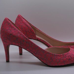 J. Crew Collette Pink Floral Jaquard D'Orsay 2.75" Pointy Toe Heel New+Box ITALY